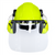Cap-Style Hard Hat Kit with Lime Mountable Earmuffs and Hi-Transparency Face Shield