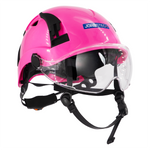 Type 2 Class C Safety Vented ABS Helmet with Eye Visor Shield