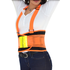 Hi-Vis Adjustable Back Support Belt with Suspenders and Reflective Strips