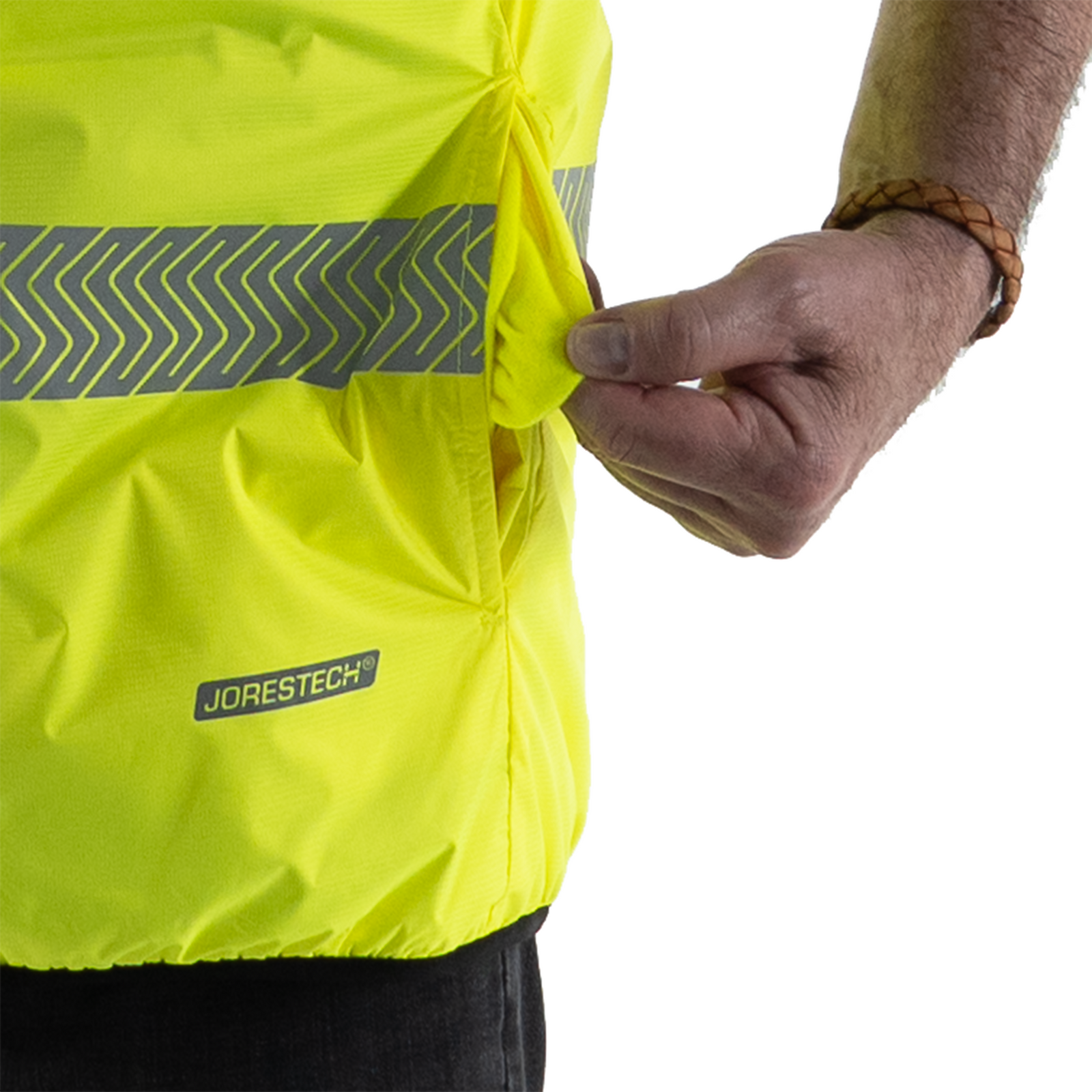 Hi Vis Reversible Insulated Safety Vest with Reflective Thermal Transfer Strips