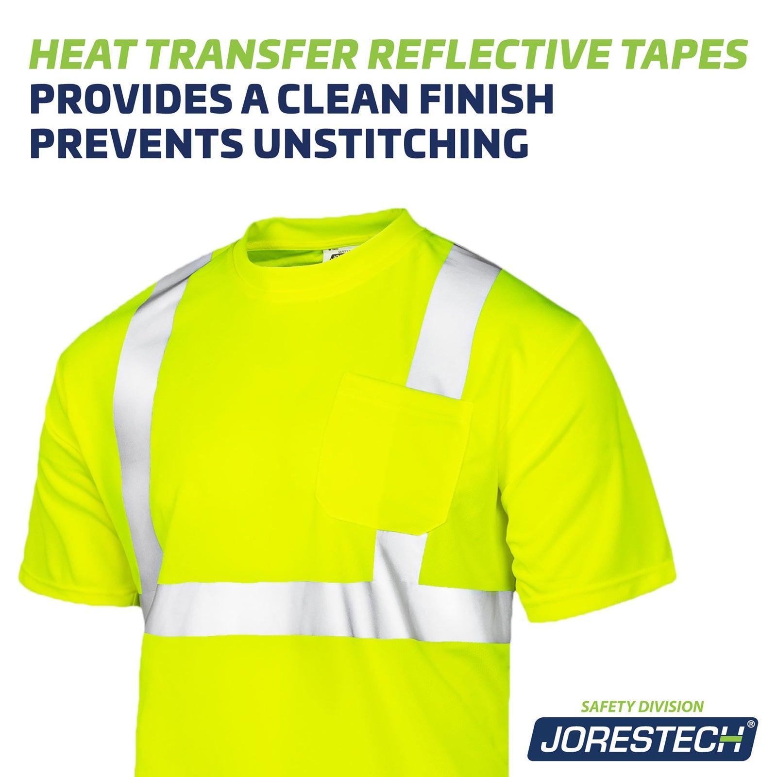 Hi-Vis Heat Transfer Reflective Safety Pocket Shirt