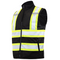 Hi-Vis X-Back Reversible Insulated Safety Vest with Reflective Strips