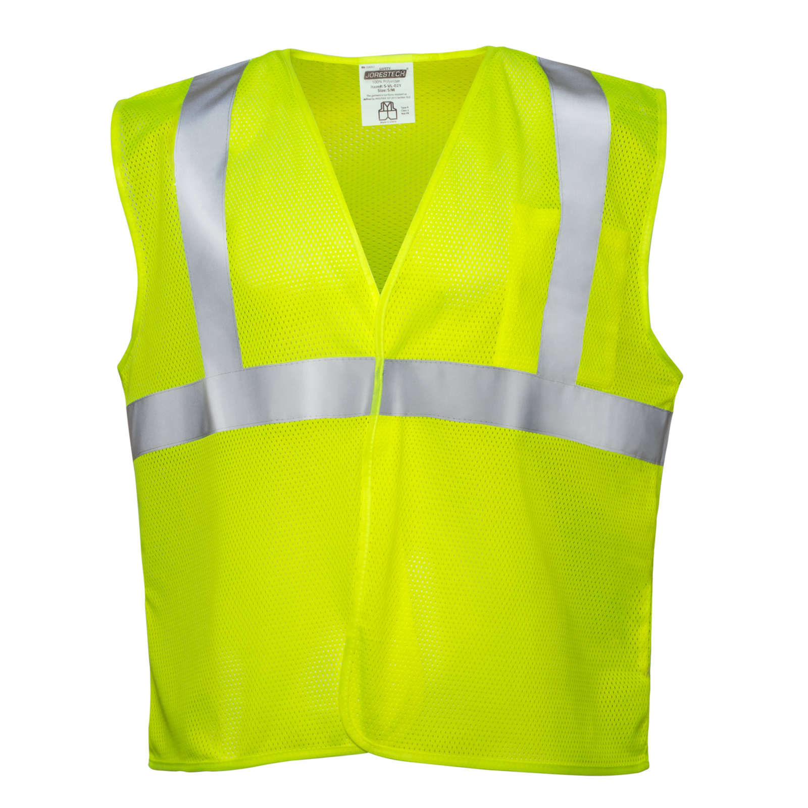 Hi-Vis Mesh Safety Vest with 2” Reflective Strips and Pocket