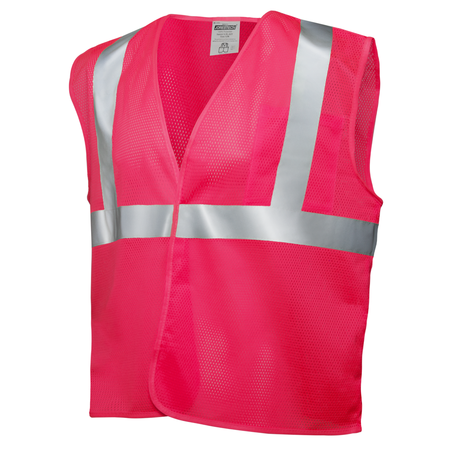Hi-Vis Mesh Safety Vest with 2” Reflective Strips and Pocket