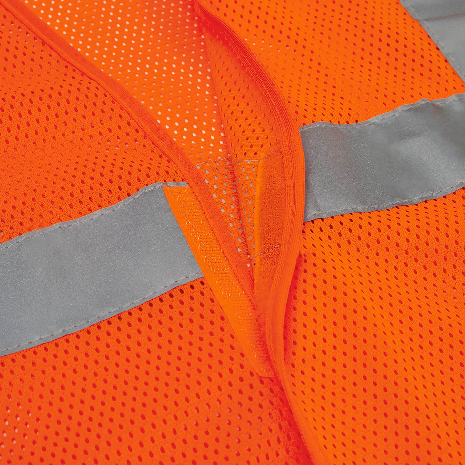 Hi-Vis Mesh Safety Vest with 2” Reflective Strips and Pocket