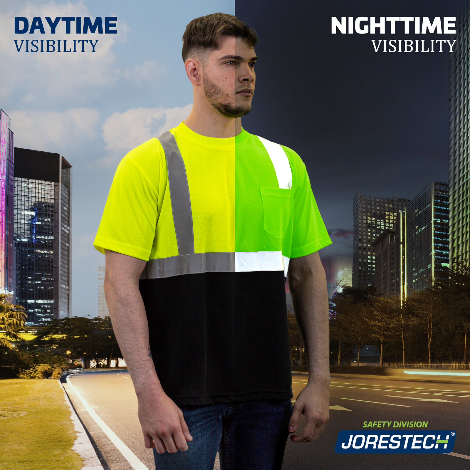 Hi-Vis Reflective Dirt-Concealing Safety Shirt
