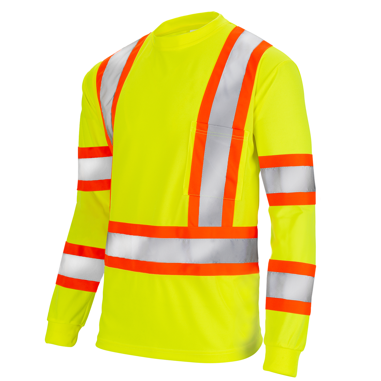 Hi-Vis Reflective Two-Tone Long Sleeve Safety Shirt