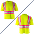 Hi-Vis Reflective Two Tone Safety Shirt with Pink Strips