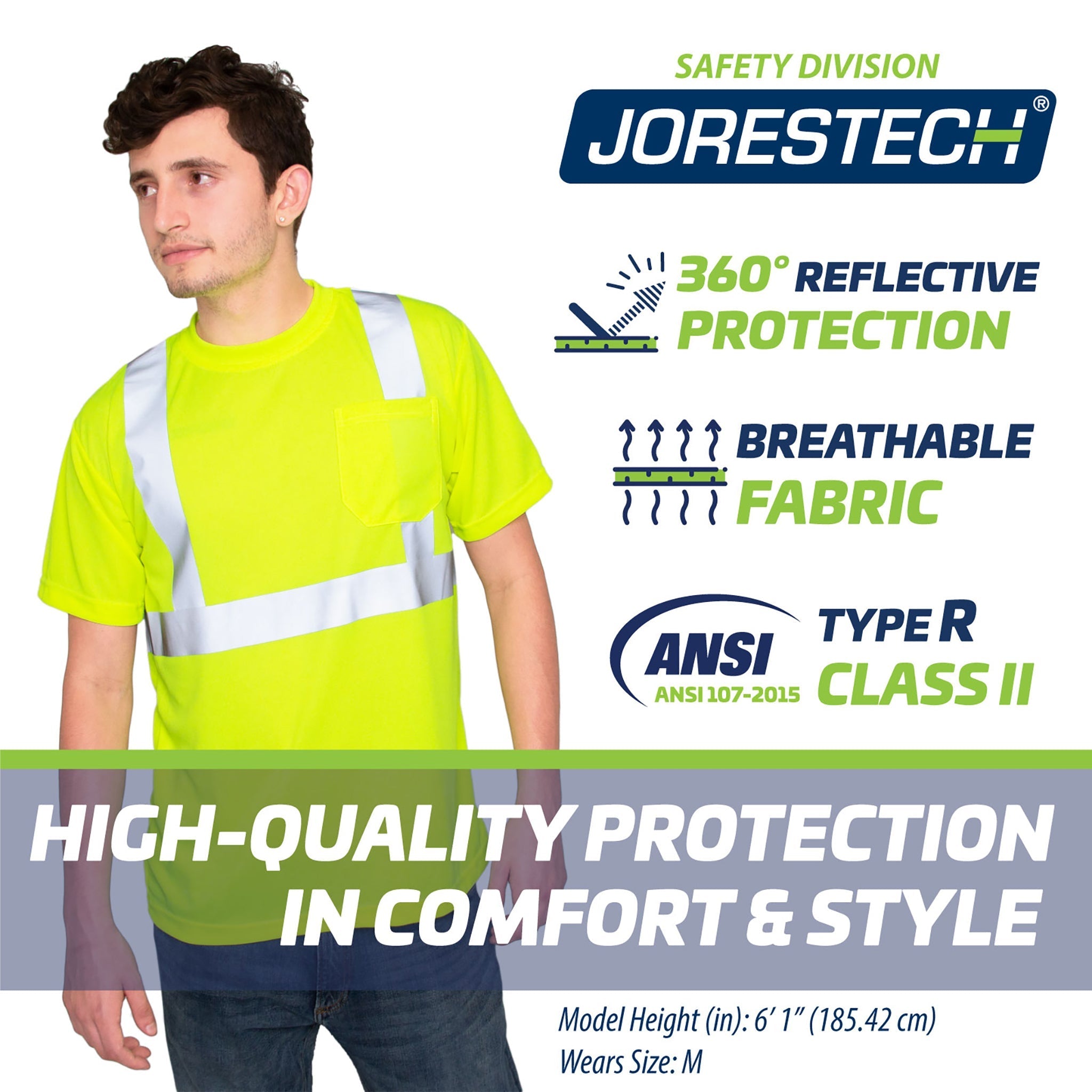 Jorestech Hi Vis Tees - Class 2 High Visibility Pocket Shirts