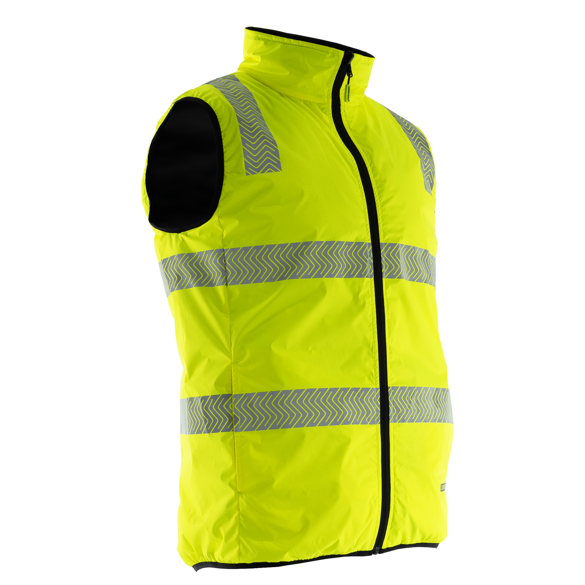 Hi Vis Reversible Insulated Safety Vest with Reflective Thermal Transfer Strips