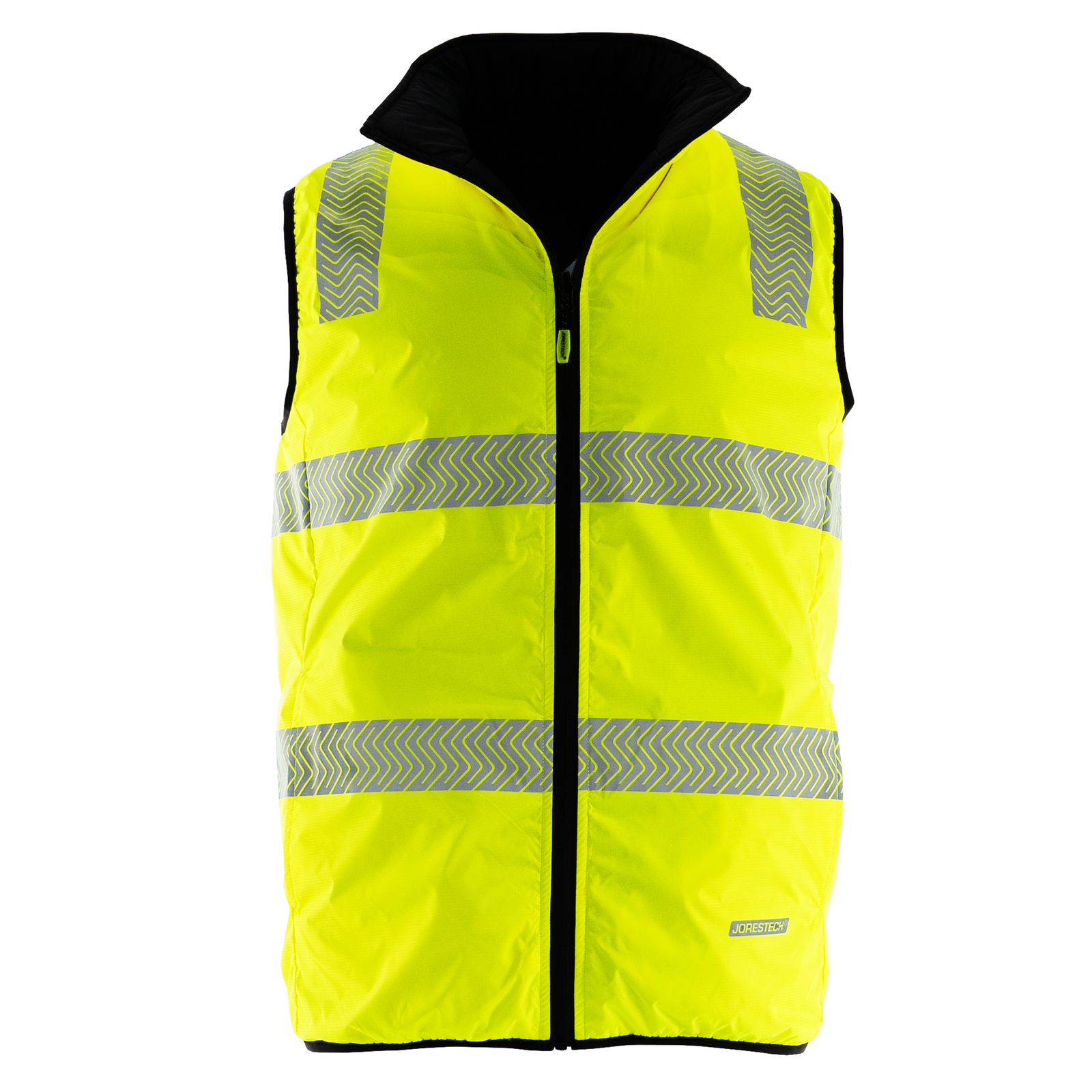 Hi Vis Reversible Insulated Safety Vest with Reflective Thermal Transfer Strips