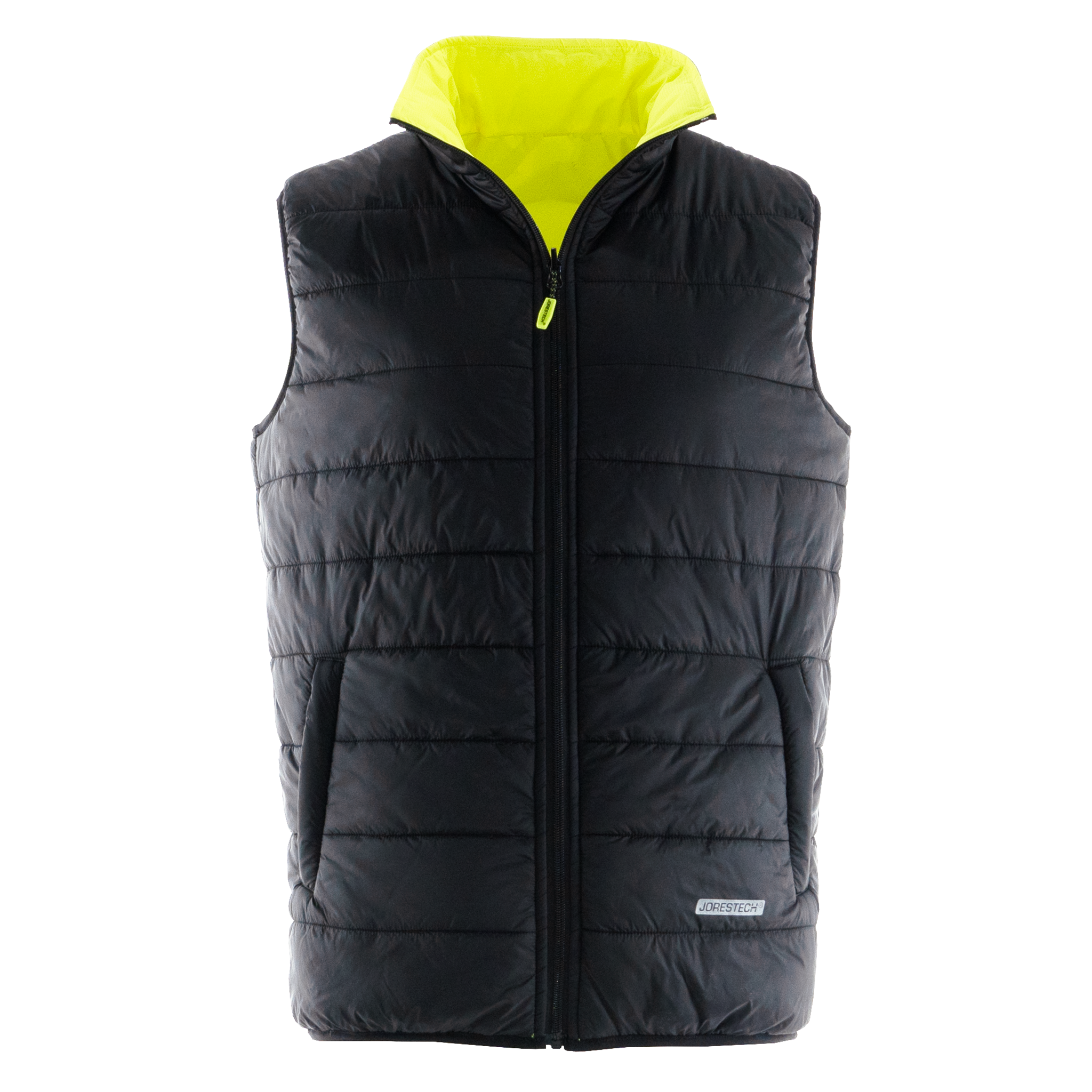 Hi Vis Reversible Insulated Safety Vest with Reflective Thermal Transfer Strips
