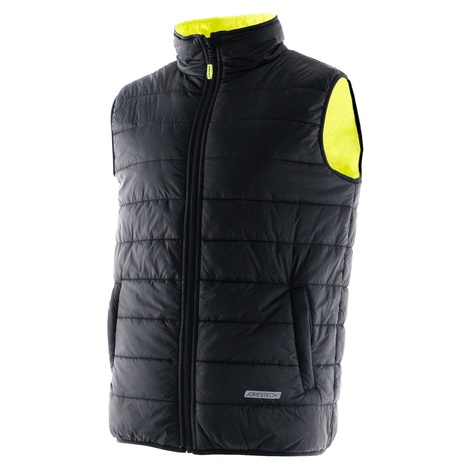 Hi Vis Reversible Insulated Safety Vest with Reflective Thermal Transfer Strips