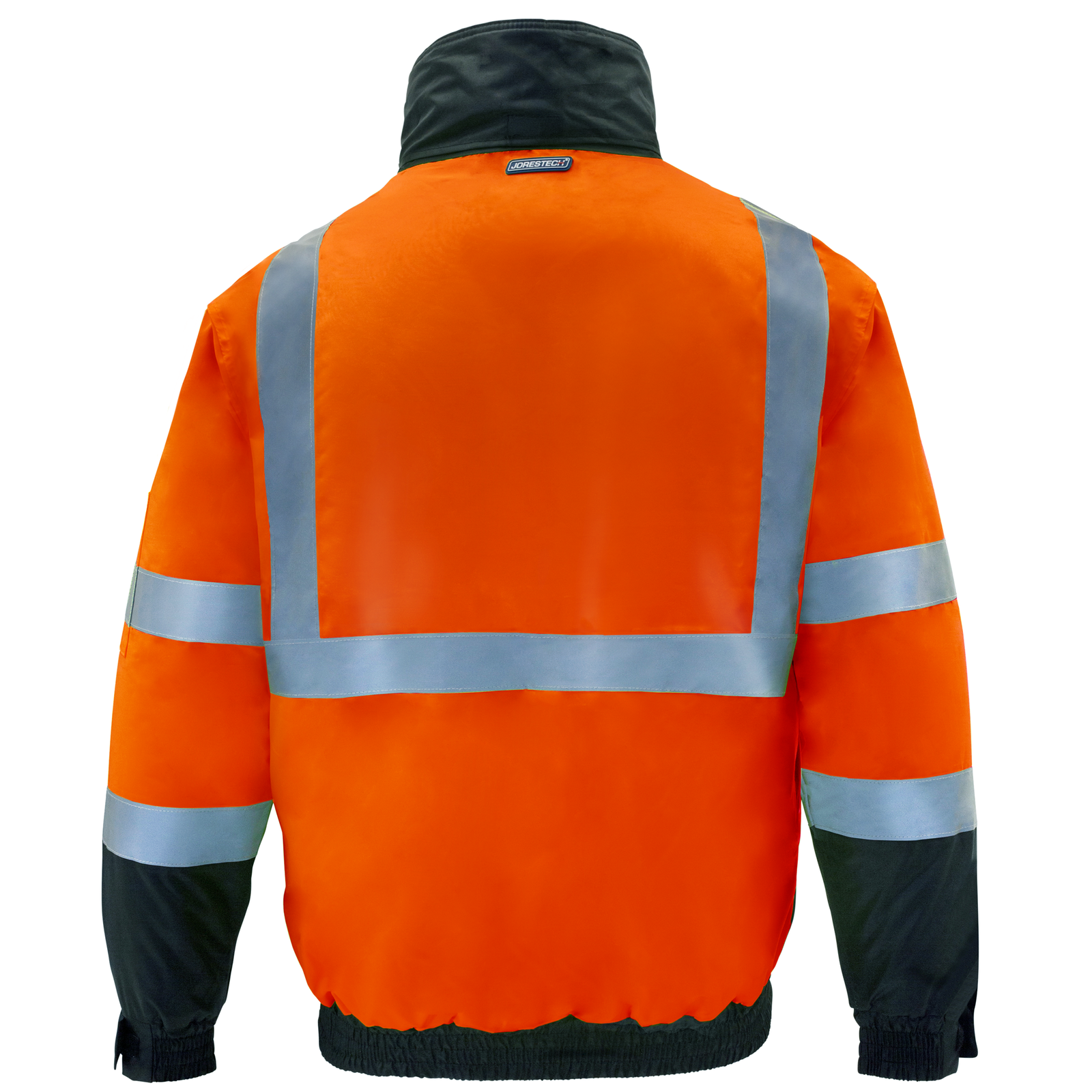 Hi-Vis Safety Bomber Jacket with Reflective Stripes