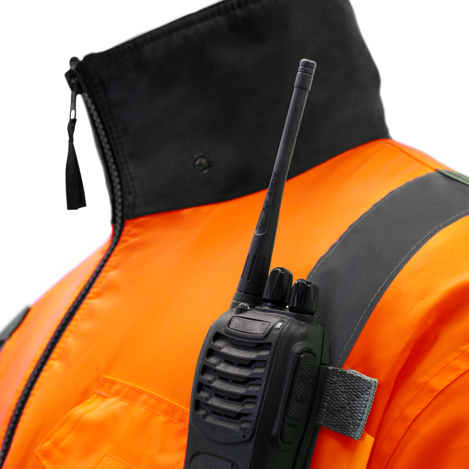 Hi-Vis Safety Bomber Jacket with Reflective Stripes