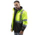 Hi-Vis Safety Bomber Jacket with Reflective Stripes