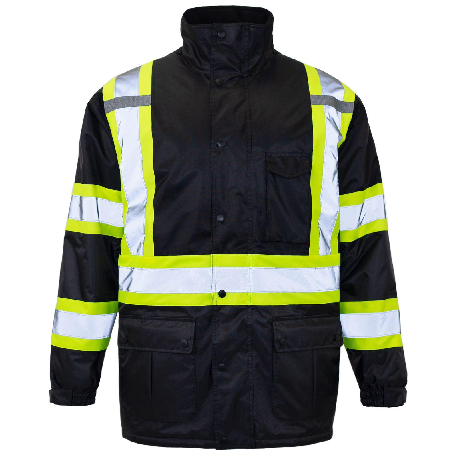 Hi-Vis Two-Tone Safety Jacket with Reflective Stripes