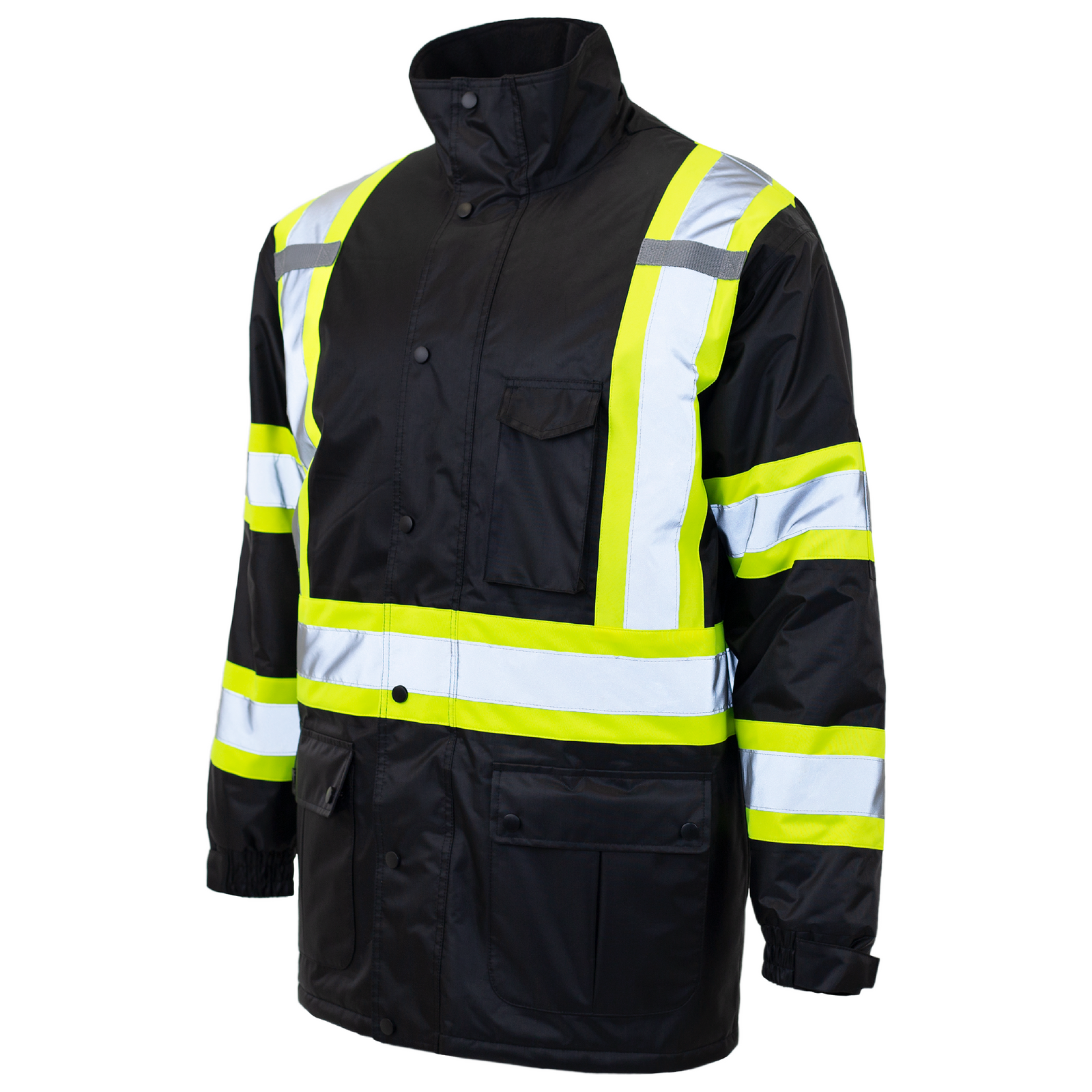 Hi-Vis Two-Tone Safety Jacket with Reflective Stripes