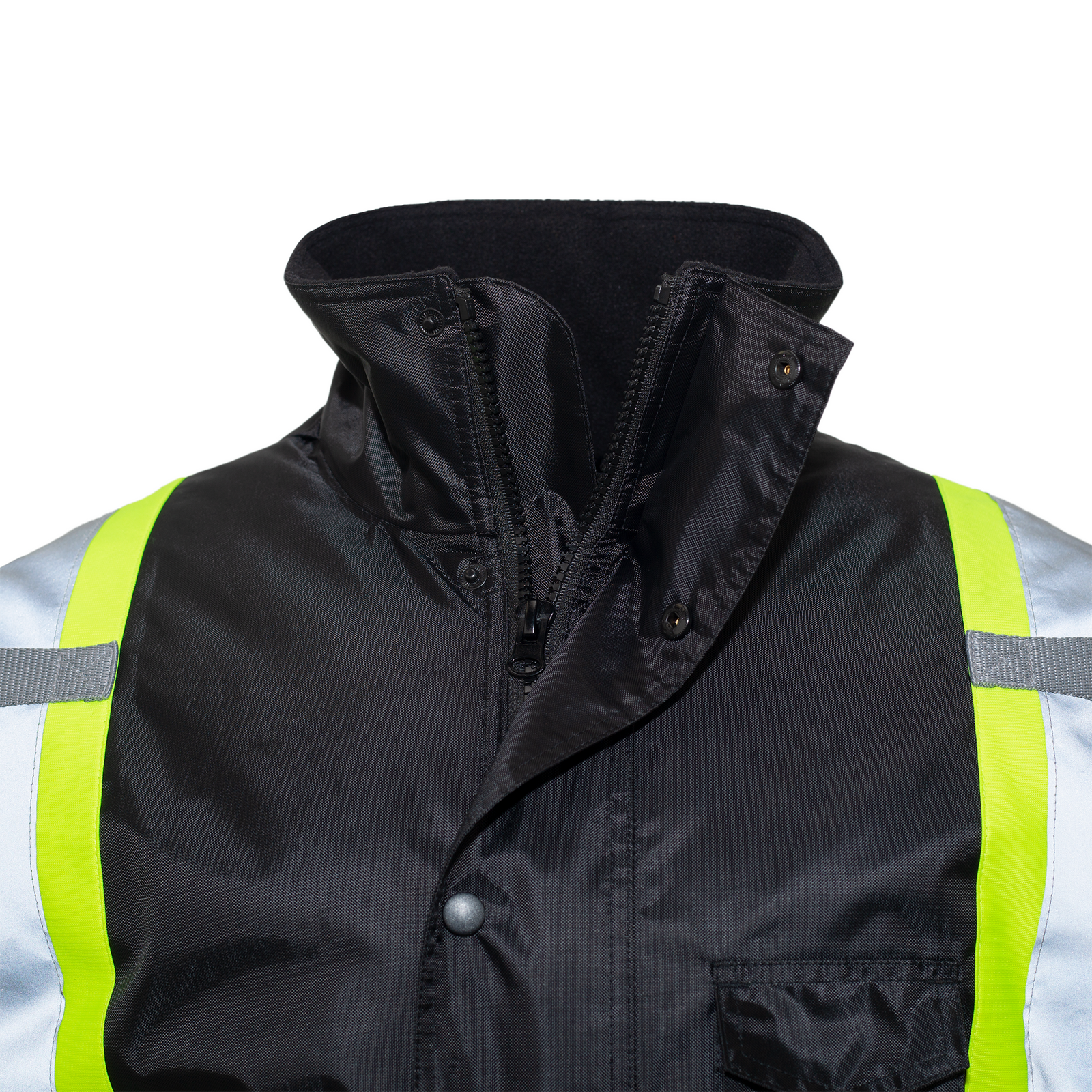 Hi-Vis Two-Tone Safety Jacket with Reflective Stripes
