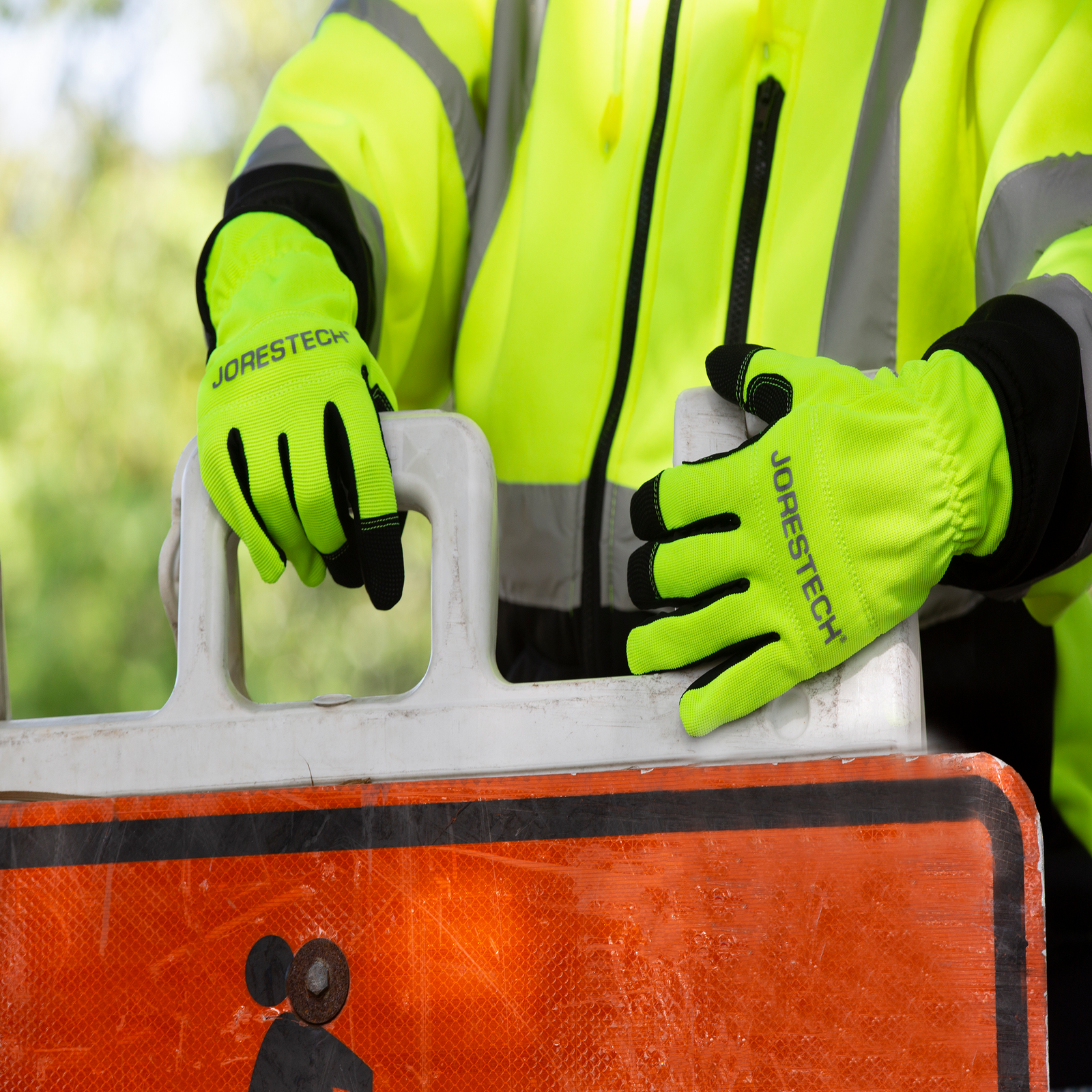 Hi-Vis Touchscreen Safety Work Gloves