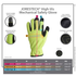 Hi-Vis Touchscreen Safety Work Gloves with Fleece Lining