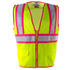 Hi Vis Mesh Safety Vest with Pink Contrasting Strips and Reflective Tapes