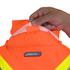 Hi Vis Two Tone Safety Rain Jacket With X Reflective Stripes