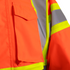 Hi Vis Two Tone Safety Rain Jacket With X Reflective Stripes