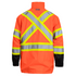 Hi Vis Two Tone Safety Rain Jacket With X Reflective Stripes