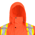 Hi Vis Two Tone Safety Rain Jacket With X Reflective Stripes