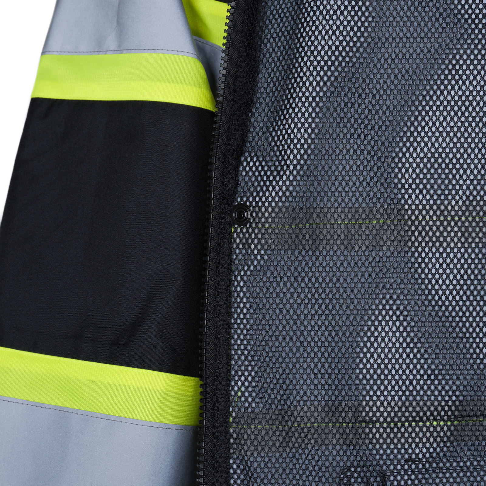 Hi Vis Two Tone Safety Rain Jacket With X Reflective Stripes