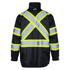 Hi Vis Two Tone Safety Rain Jacket With X Reflective Stripes