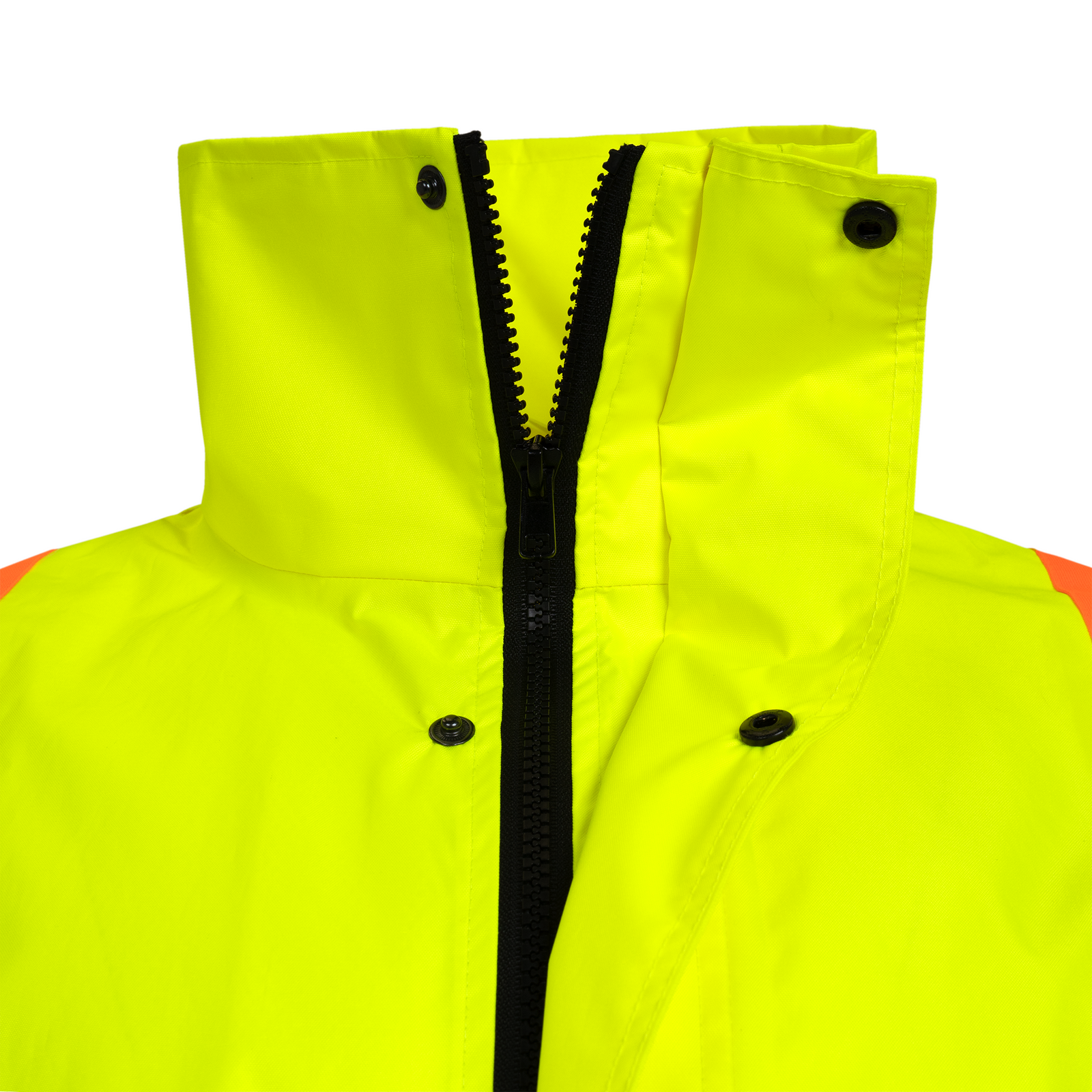 Hi Vis Two Tone Safety Rain Jacket With X Reflective Stripes