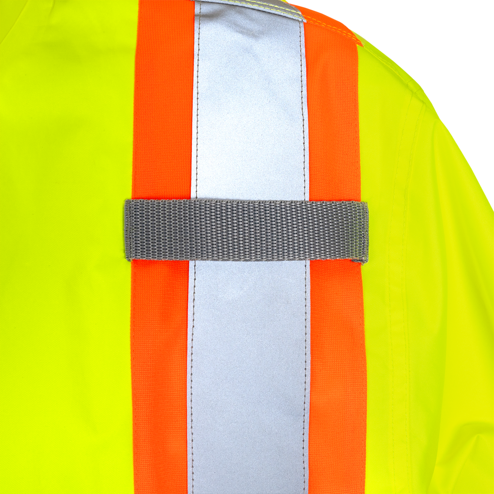 Hi Vis Two Tone Safety Rain Jacket With X Reflective Stripes