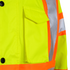 Hi Vis Two Tone Safety Rain Jacket With X Reflective Stripes
