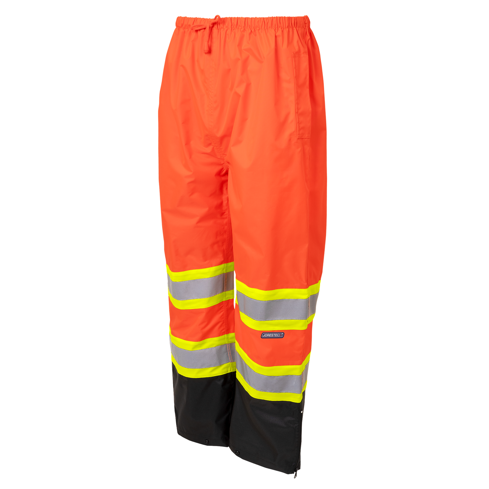Hi-Vis Two Tone Orange/Black Rain Pants with Reflective Strips