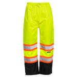 Hi-Vis Two Tone Orange/Black Rain Pants with Reflective Strips