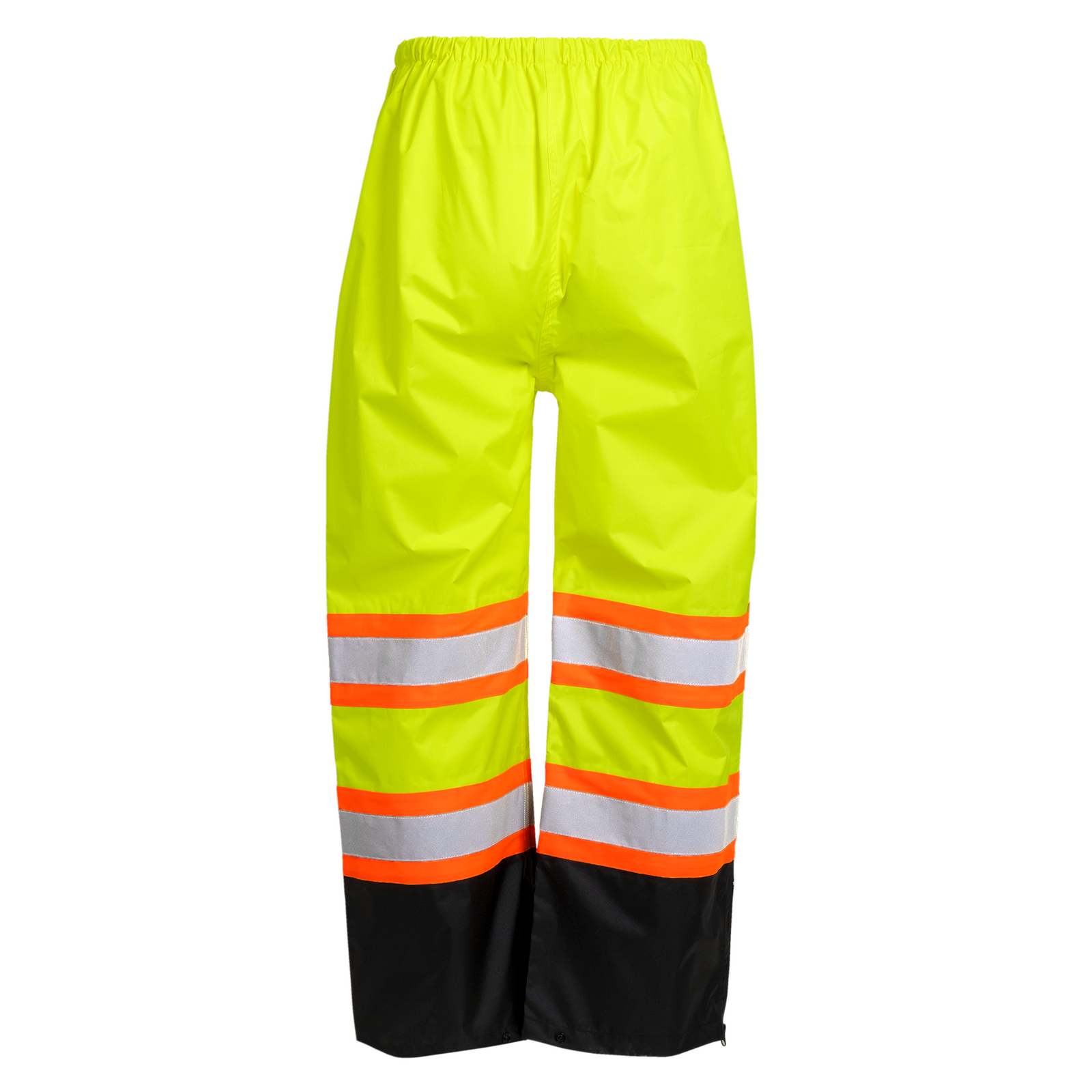 Hi-Vis Two Tone Orange/Black Rain Pants with Reflective Strips