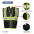 Hi-Vis Two Toned Mesh Safety Vest with 2” Reflective Strips and Pockets