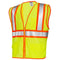 Hi-Vis Two Toned Mesh Safety Vest with 2” Reflective Strips and Pockets