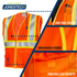 Hi-Vis Two Toned Mesh Safety Vest with 2” Reflective Strips and Pockets