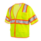 Hi-Vis Two Toned Mesh Sleeved Safety Vest with 2” Reflective Strips and Pockets