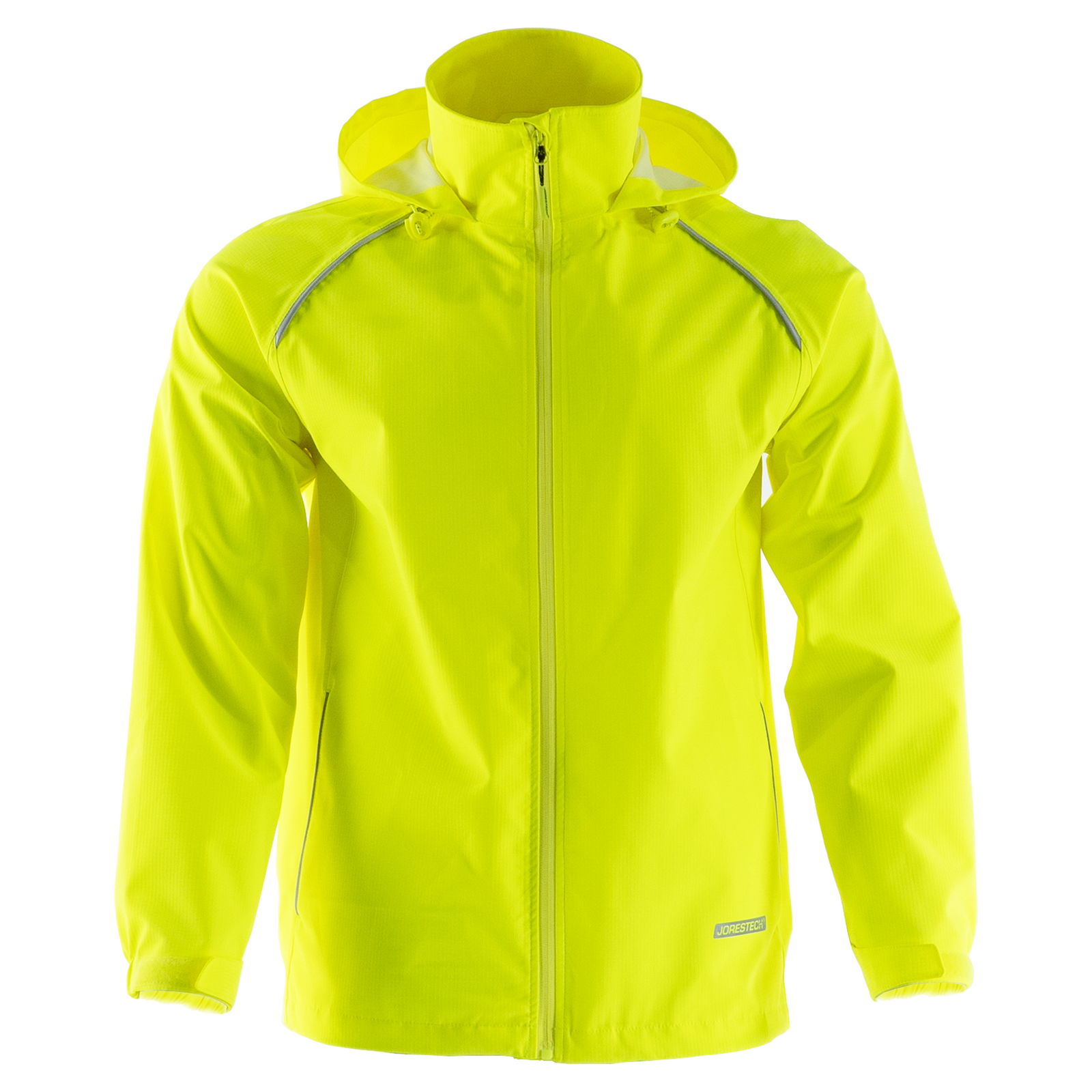Hi Vis Waterproof Ripstop Jacket with Reflective Heat Transfer Tapes