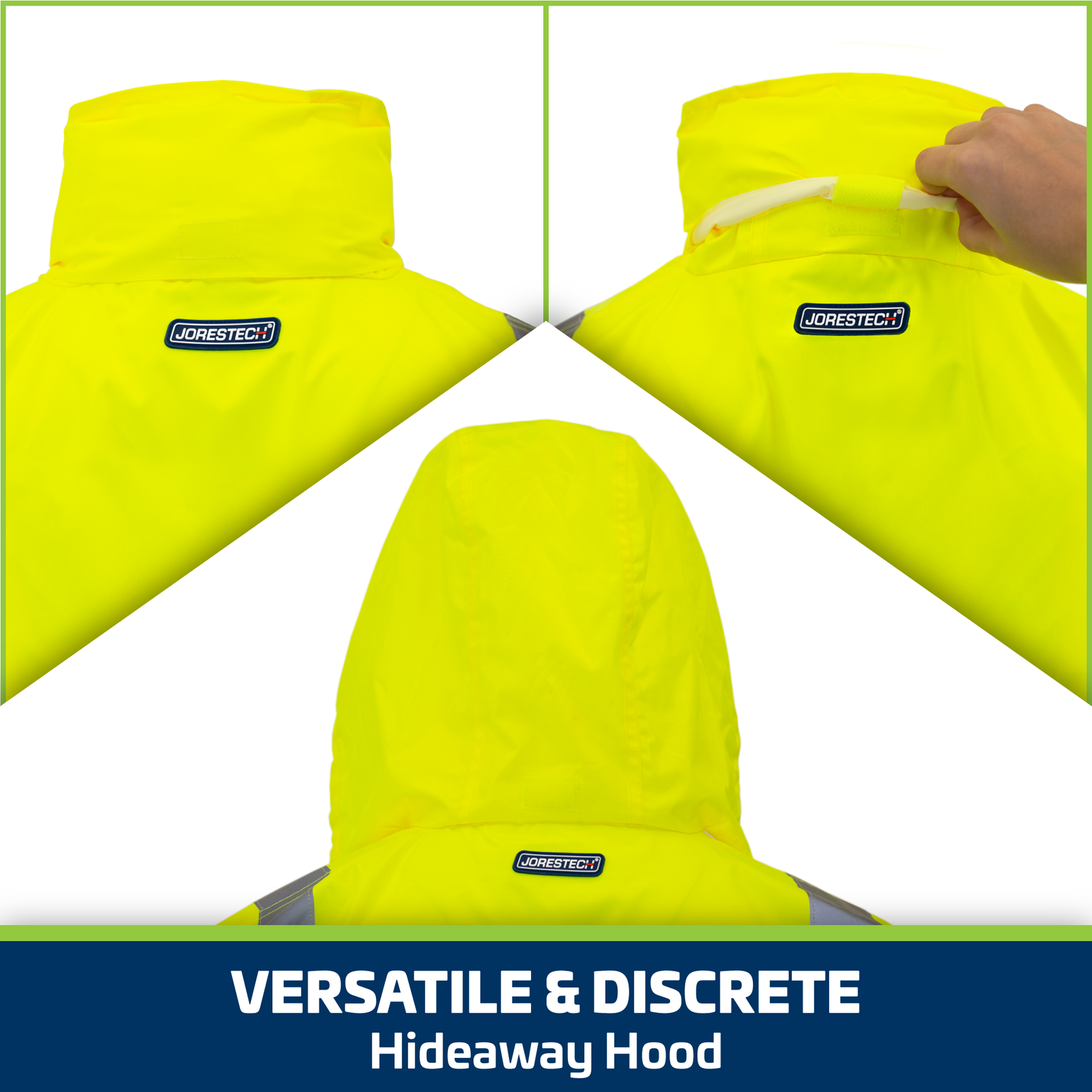Hi-Vis Yellow Raincoat with 2
