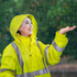 Hi-Vis Yellow Raincoat with 2" Reflective Strips