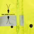 Hi-Vis Yellow Raincoat with 2" Reflective Strips
