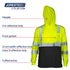 High Visibility Long Sleeve Safety Shirt With Reflective Strips and Hoodie