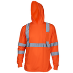 High Visibility Long Sleeve Safety Shirt With Reflective Strips and Hoodie