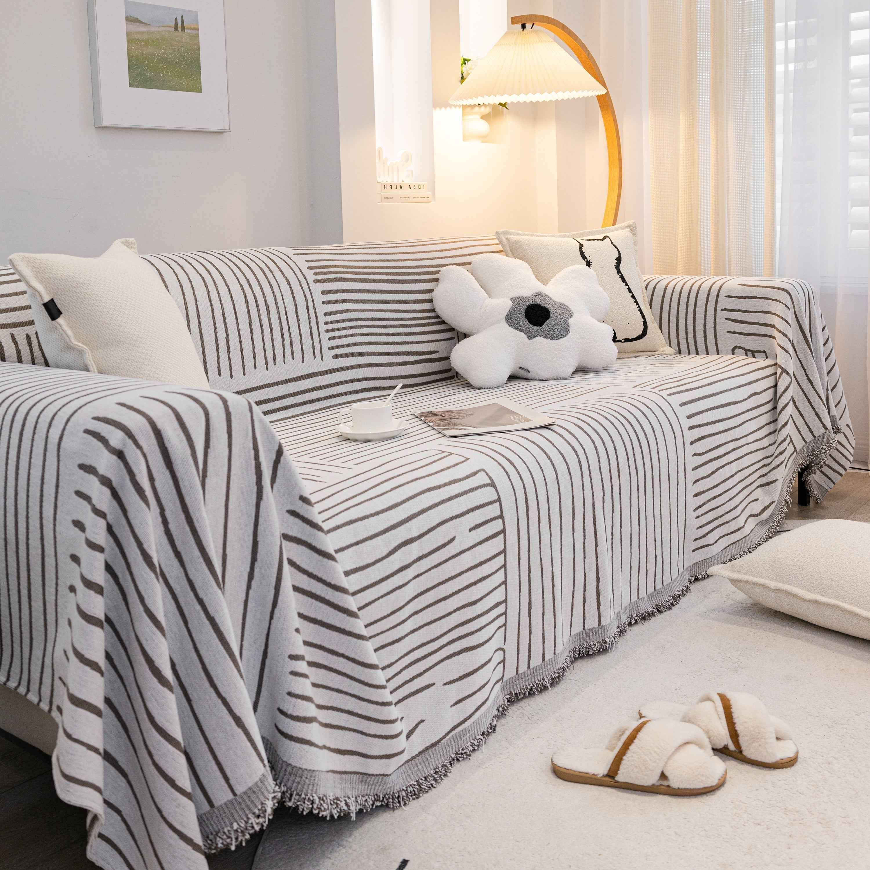 Furniture Pet Protector Couch Cover Throws for Sectional Couch, Couch Cover for Most Shape Sofas