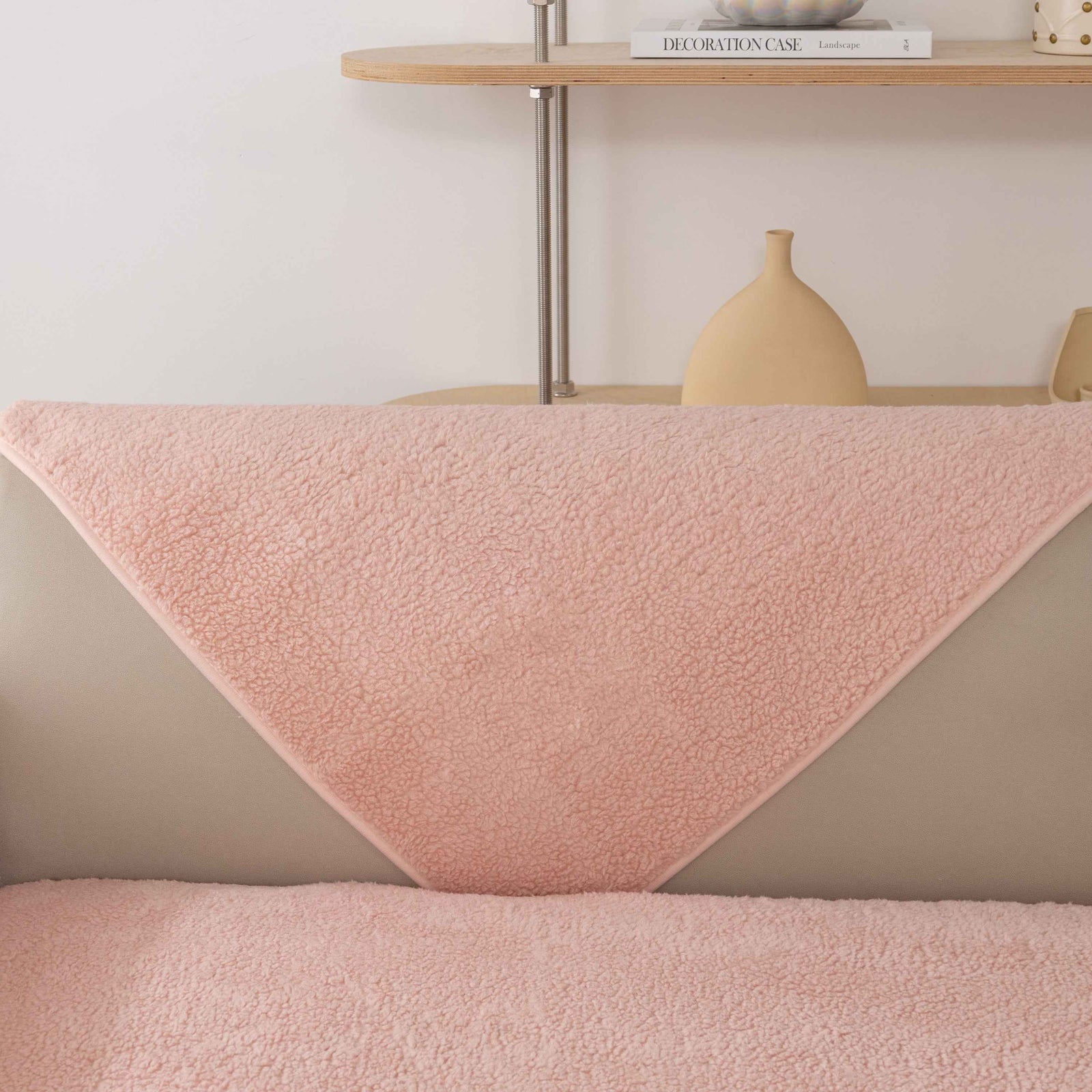Luxury Sherpa Fleece Solid Sofa Towels Thickened Plush Non Slip Sofa Cushion Covers